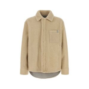 Loewe Men Ivory Shearling Jacket